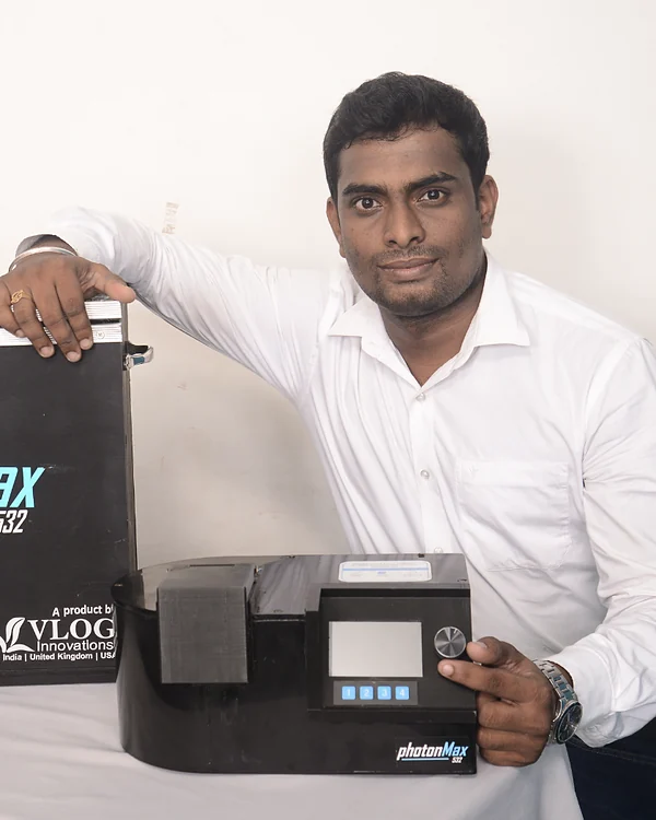 V. Loganathan, Director of VLOG Innovations, with the PhotonMax 532