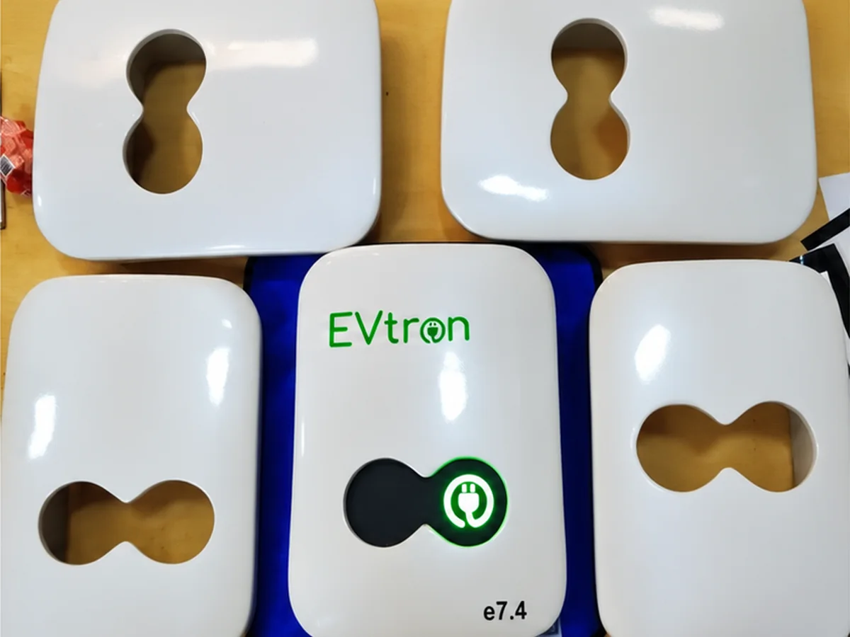 Fibreglass covers for EVtron electric-vehicle chargers