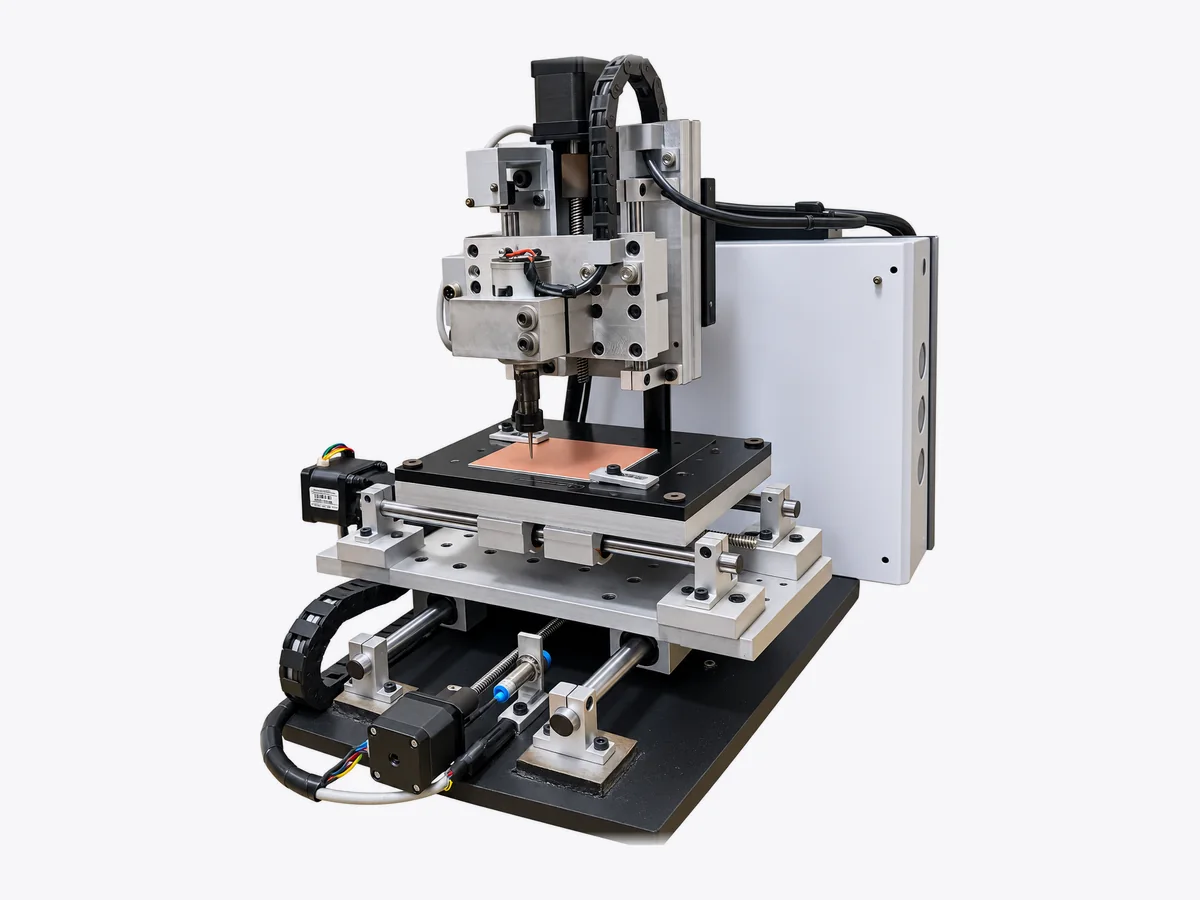 PCB milling CNC machine built by VLOG Innovations