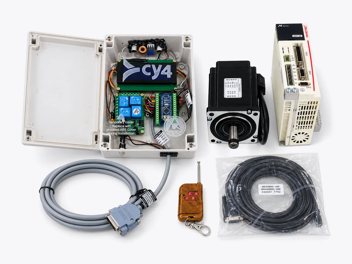 Servo control kit: controller, servo motor, drive and wireless remote